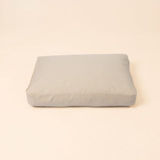 Natural wool dog bed in Driftwood color with organic cotton canvas cover and latex filling