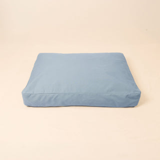 Natural wool dog bed in Lake color with organic cotton canvas cover and latex filling