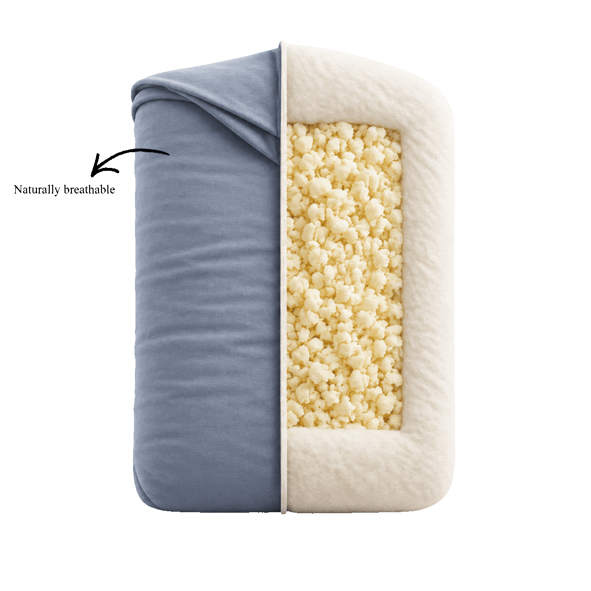 Woolly Hound Bed cutout materials highlight